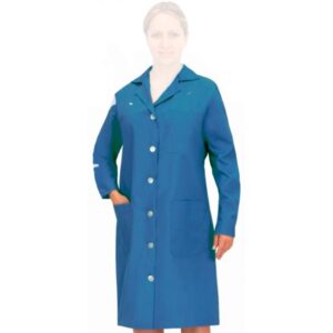 Bata señora entallada Manga larga Vesin azul