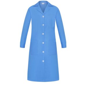 Bata señora entallada Manga larga Vesin azul