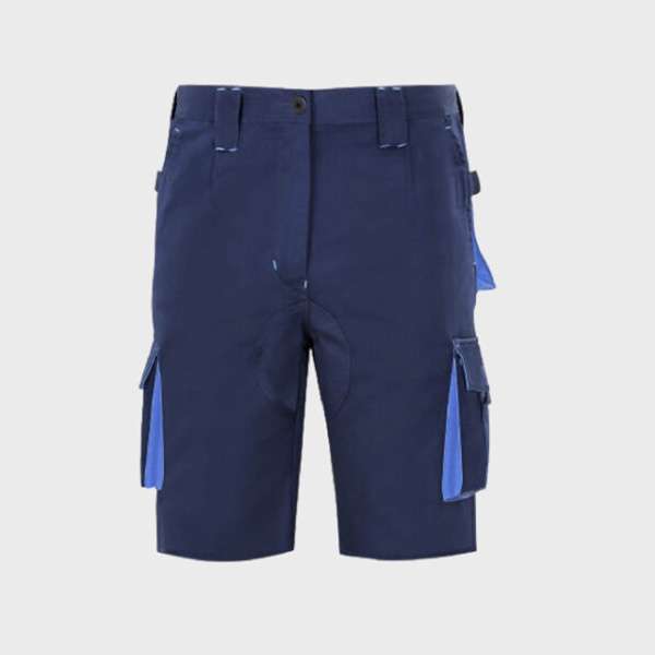 Bermudas multibolsillos con refuerzos marino azulina