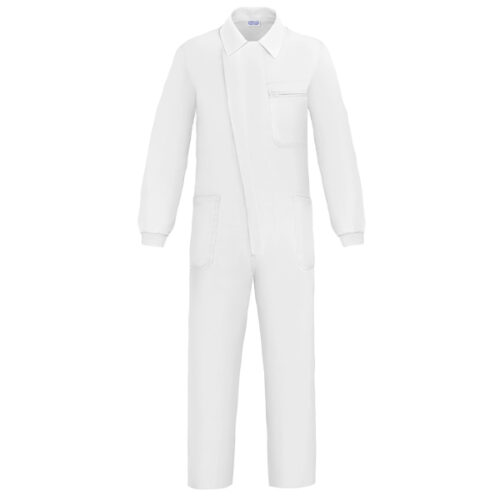 Buzo con cremallera y tapeta Vesin Blanco P0-BL