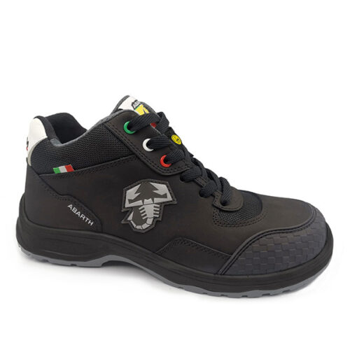 Calzado de seguridad Abarth MOD.ZEROCENTO Nubuck Safety Alto Negro S3 SRC