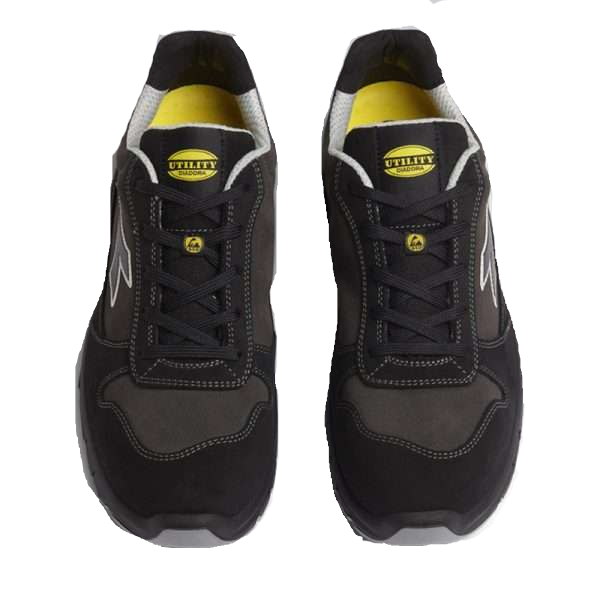 Calzado de seguridad Diadora RUN LOW MET FREE S3L FO SR ESD Negro y gris