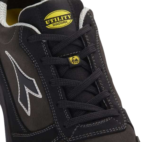 Calzado de seguridad Diadora RUN LOW MET FREE S3L FO SR ESD Negro y gris