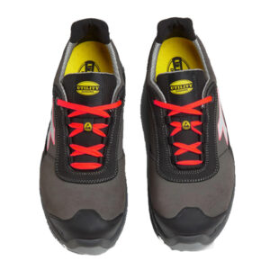 Calzado de seguridad Diadora SHARK STAB IMP LEAT LOW NEGRO ROJO S3S FO SR SC ESD