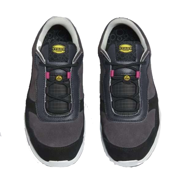 Calzado de seguridad para mujer Diadora ATHENA LOW S3L FO SR ESD Hierro y rojo frambuesa