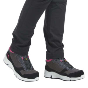 Calzado de seguridad para mujer Diadora ATHENA MID S3L FO SR ESD hierro y rojo frambuesa
