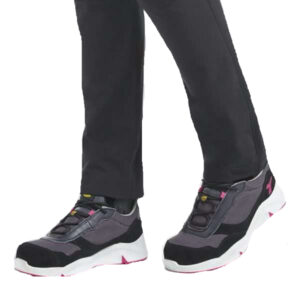 Calzado de seguridad para mujer Diadora ATHENA TEXT LOW S1PL FO SR ESD HIERRO/ROJO FRAMBUESA
