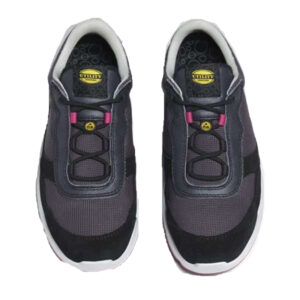 Calzado de seguridad para mujer Diadora ATHENA TEXT LOW S1PL FO SR ESD HIERRO/ROJO FRAMBUESA