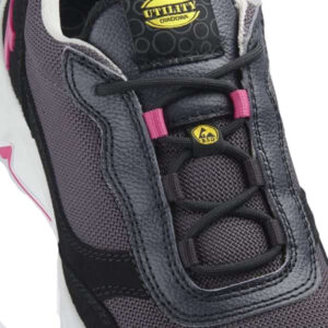 Calzado de seguridad para mujer Diadora ATHENA TEXT LOW S1PL FO SR ESD HIERRO/ROJO FRAMBUESA