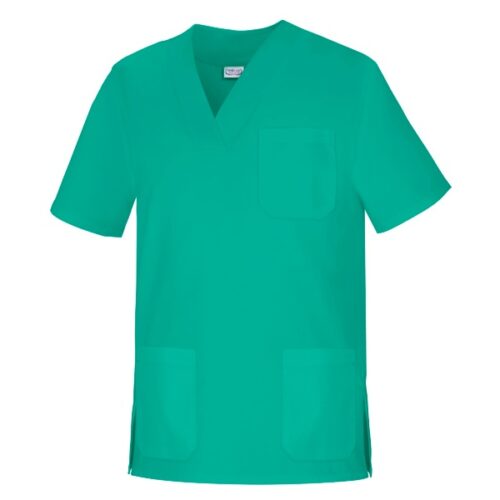 Casaca cuello pico unisex manga corta Vesin verde