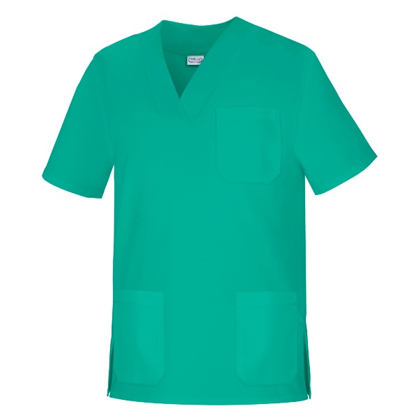 Casaca cuello pico unisex manga corta Vesin verde