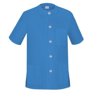 Casaca cuello redondo unisex manga corta Vesin azul