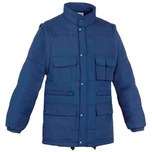 Cazadora con mangas desmontables acolchado Vesin azul