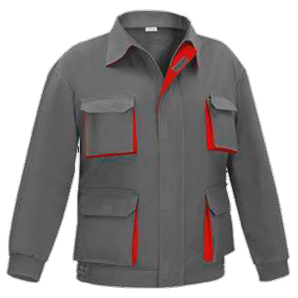 Cazadora multibolsillos Cargo Bicolor Vesin gris-rojo