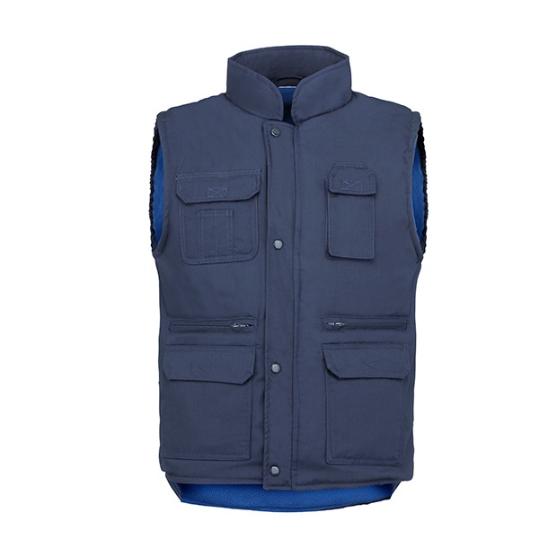 Chaleco 7 bolsillos forro polar Vesin azul