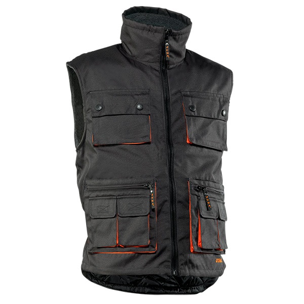 Chaleco Juba 837 Profesional Gris oscuro - Negro - Naranja