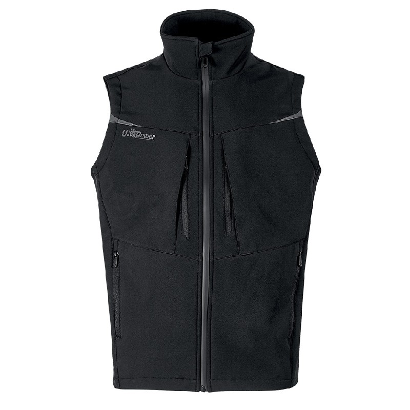 Chaleco de trabajo U-Power Ebrio Black Black