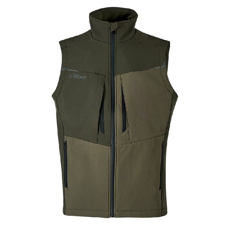 Chaleco de trabajo U-Power Ebrio Dark Green