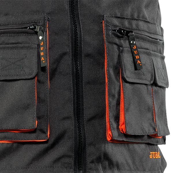 Chaleco de trabajo Juba 837 Profesional Gris oscuro - Negro - Naranja
