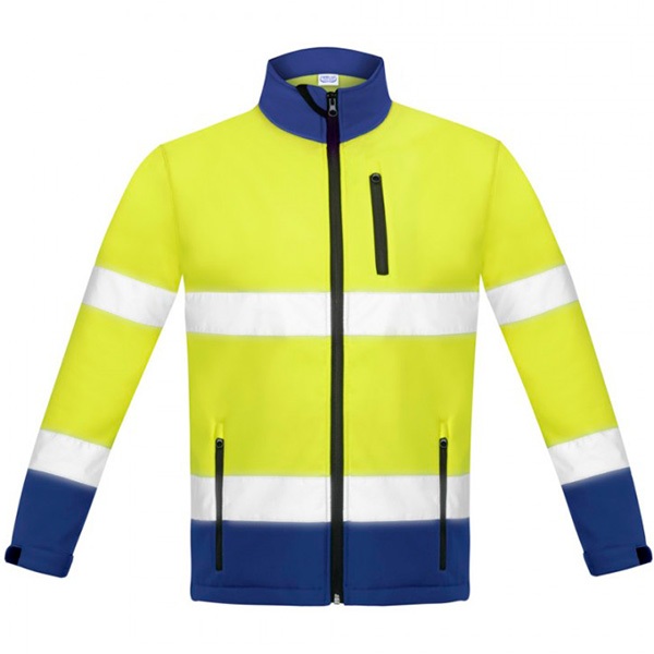 Chaqueta Soft Shell Bicolor alta visibilidad Vesin azul