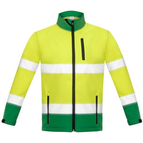 Chaqueta Soft Shell Bicolor alta visibilidad Vesin verde