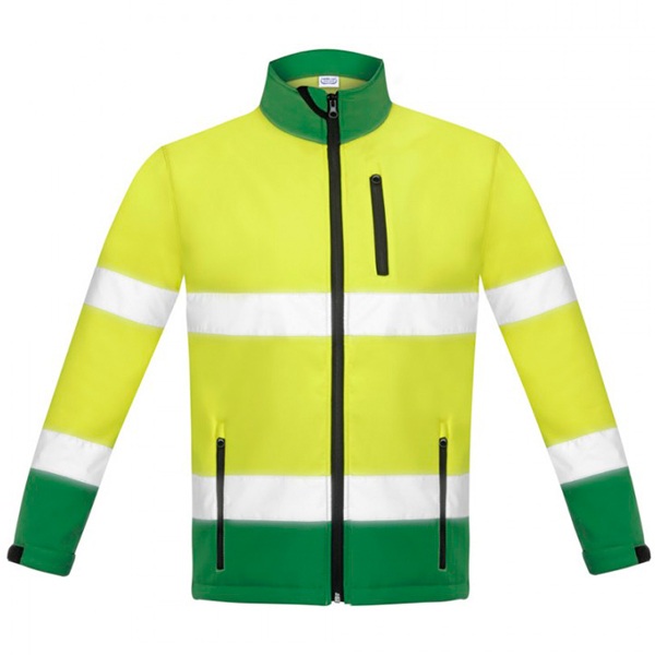 Chaqueta Soft Shell Bicolor alta visibilidad Vesin verde