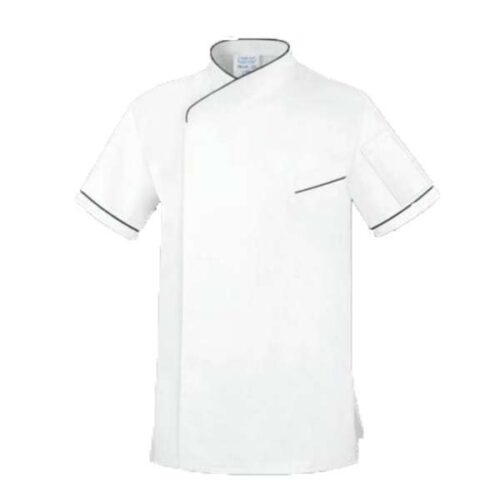 Chaqueta cocinero manga corta blanco (Espalda transpirable) CCE-501