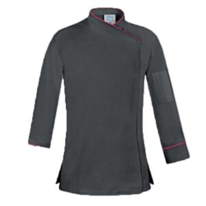 Chaqueta cocinero manga larga (Espalda transpirable) CCE-500 negro