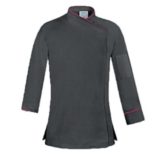 Chaqueta cocinero manga larga (Espalda transpirable) CCE-500 negro