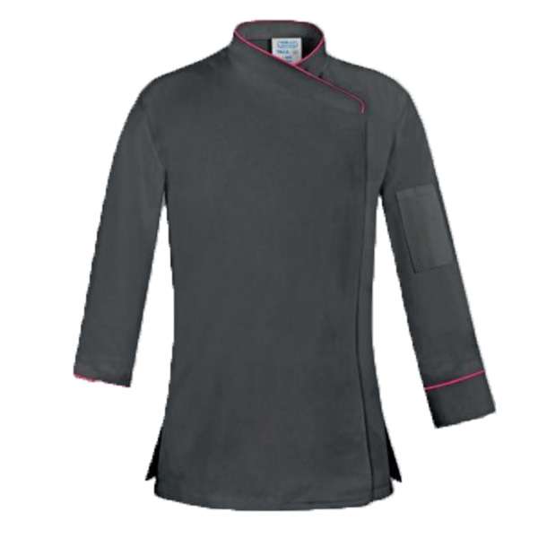 Chaqueta cocinero manga larga (Espalda transpirable) CCE-500 negro