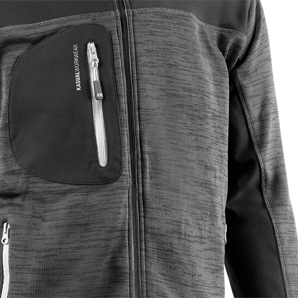 Chaqueta con capucha fija exterior Juba 2897G KARAVIA Gris - Negro