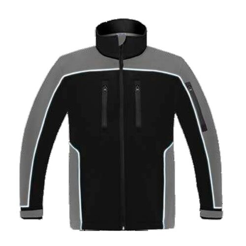 Chaqueta soft shell vivos vesin Bicolor Negro-Gris