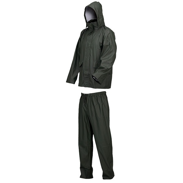 Conjunto impermeable de poliéster Starter verde