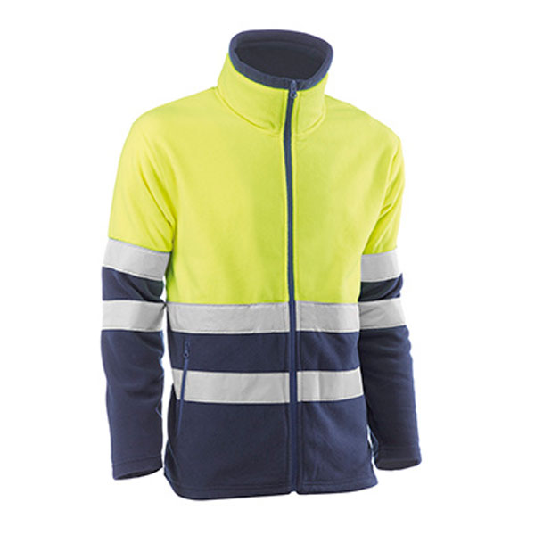 Forro polar Juba HV1772 URSUS Amarillo flúor - Azul marino