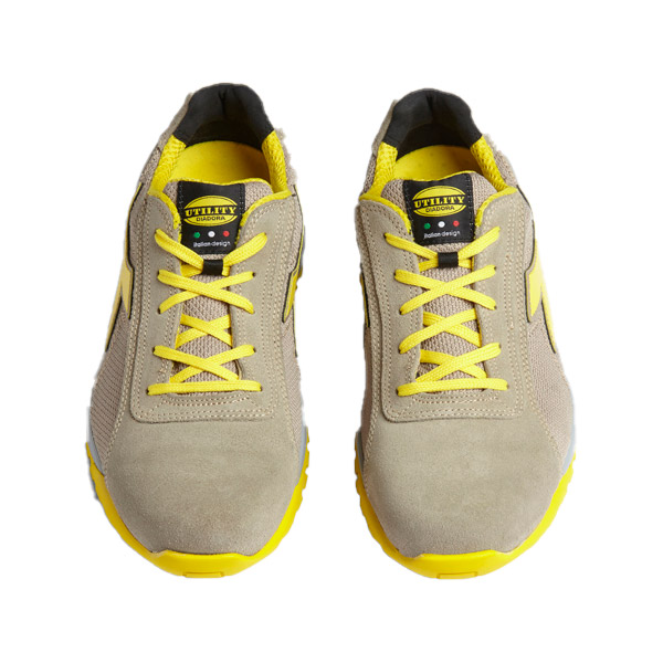 Calzado de seguridad Diadora GLOVE MDS TEXT LOW S1PS FO HRO SR GRIS ROCA DE LUNA