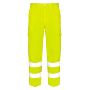 Pantalón Acolchado Multibolsillos de alta visibilidad Vesin amarillo