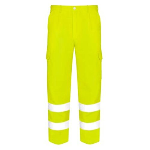 Pantalón Acolchado Multibolsillos de alta visibilidad Vesin amarillo