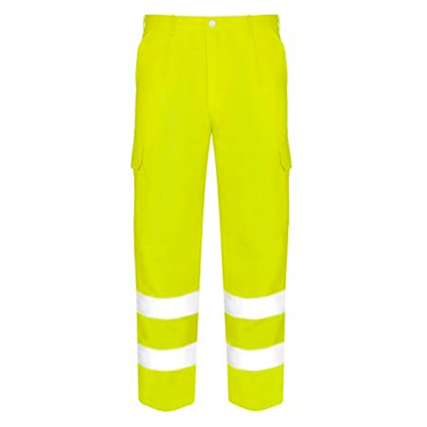 Pantalón Acolchado Multibolsillos de alta visibilidad Vesin amarillo