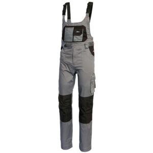 Pantalón de trabajo con peto Starter Stretch gris
