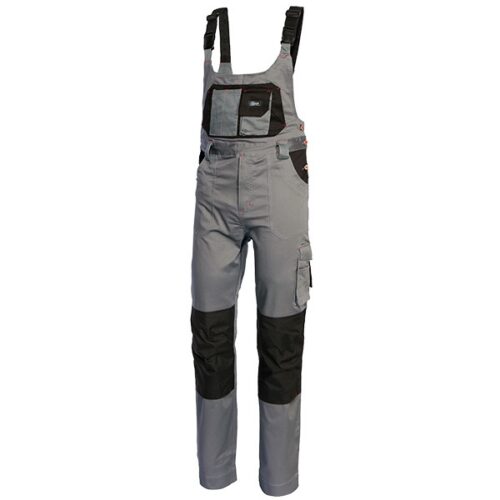 Pantalón de trabajo con peto Starter Stretch gris
