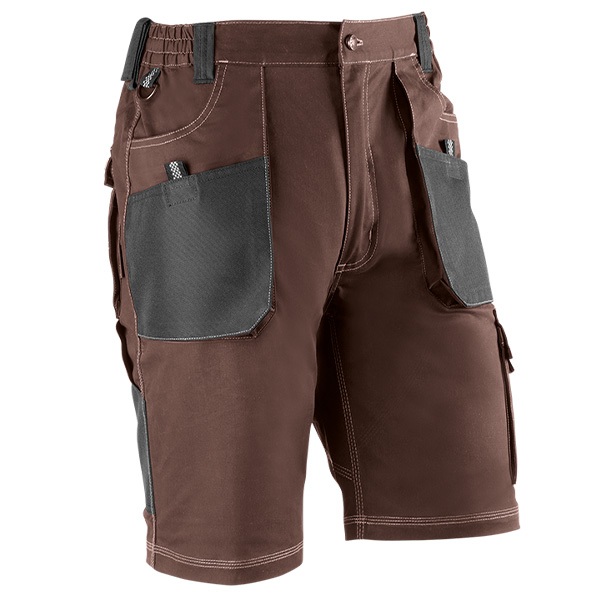 Pantalón corto multibolsillos Juba 192 FLEX Marrón - Negro