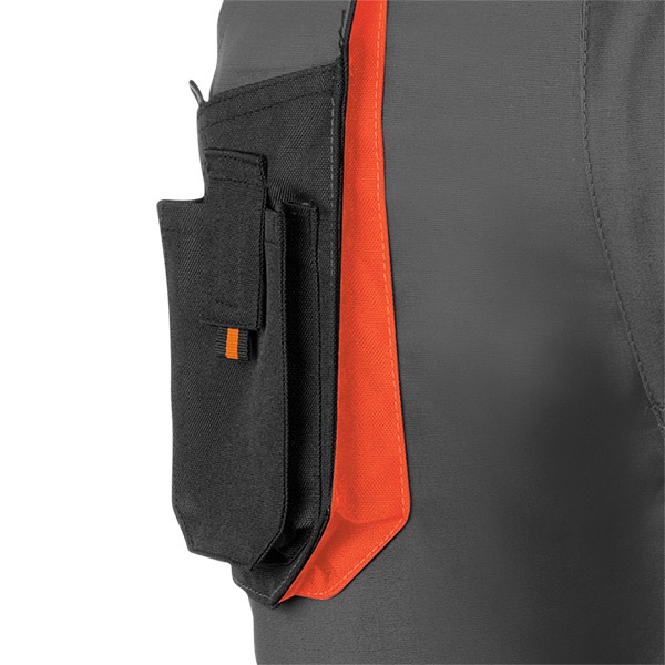 Pantalón de trabajo de trabajo corto multibolsillos Juba 962 TOP RANGE Negro - Gris - Naranja