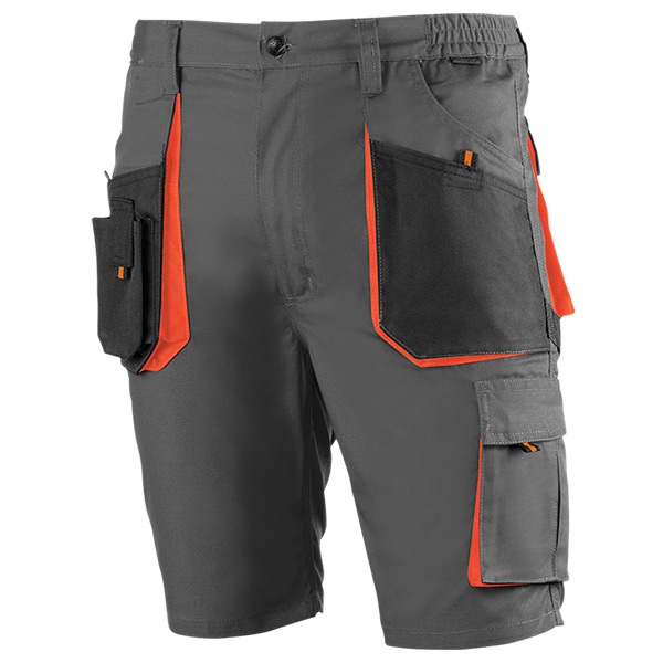 Pantalón corto multibolsillos Juba 962 TOP RANGE Negro - Gris - Naranja