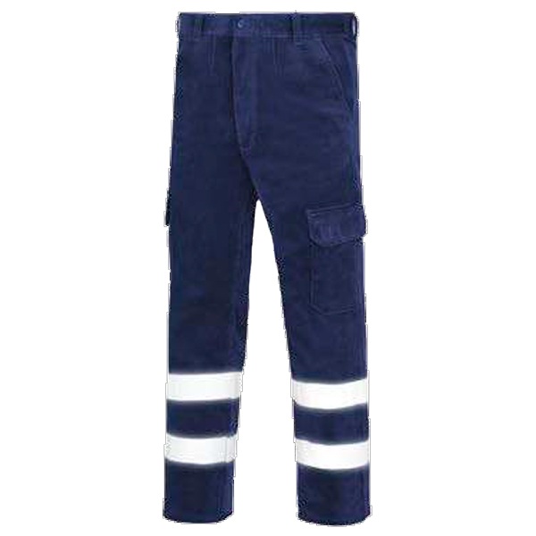 Pantalón de pana multibolsillos vesin reflex azul