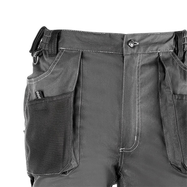 Pantalón de trabajo de trabajo multibolsillos Juba 171 FLEX Gris - Negro