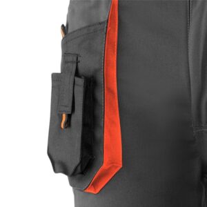 Pantalón de trabajo para trabajar multibolsillos Juba 961 TOP RANGE Gris - Negro - Naranja