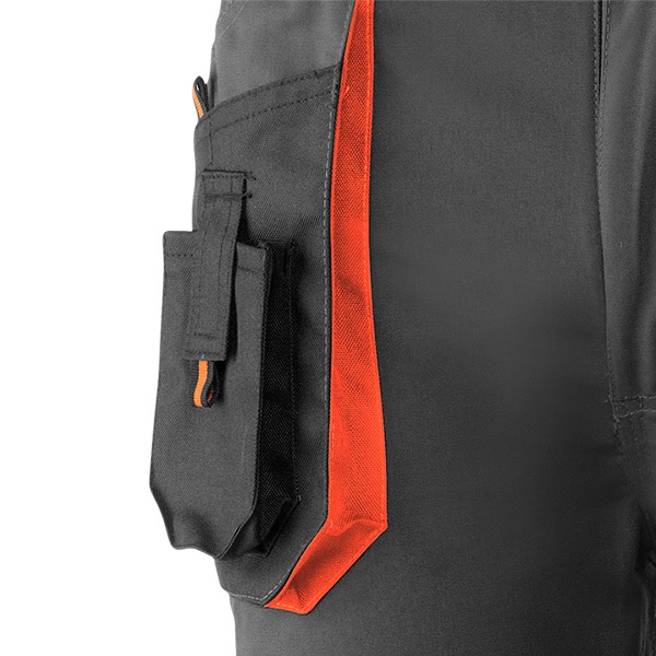 Pantalón de trabajo para trabajar multibolsillos Juba 961 TOP RANGE Gris - Negro - Naranja