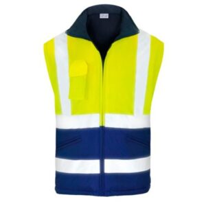 Parka 2 en 1 Chaleco reversible alta visibilidad Vesin azul