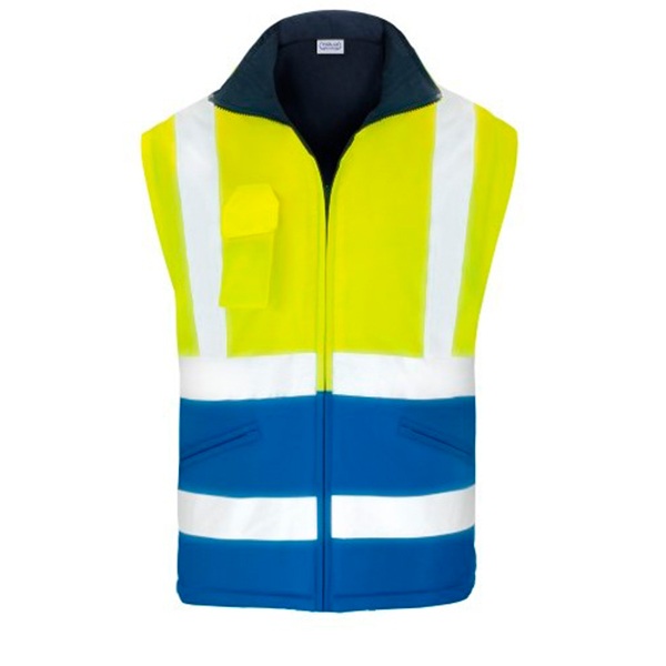 Parka 2 en 1 Chaleco reversible alta visibilidad Vesin azulina
