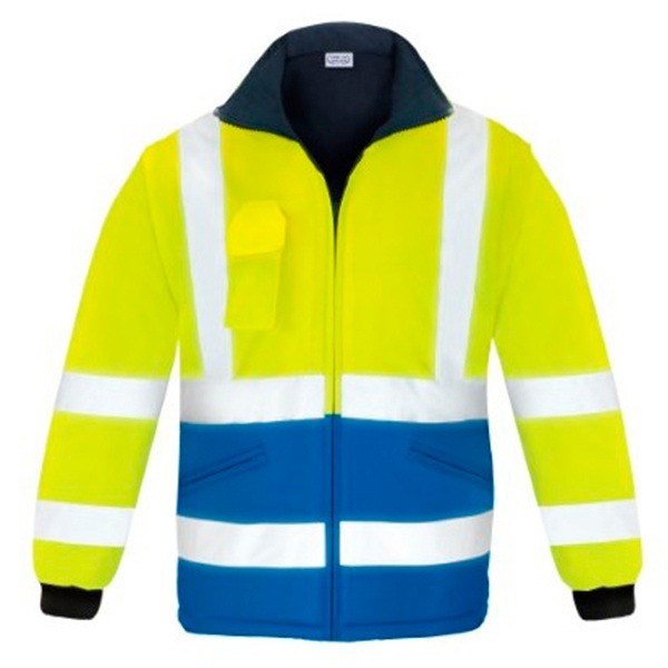 Parka 2 en 1 Chaleco reversible alta visibilidad Vesin azulina